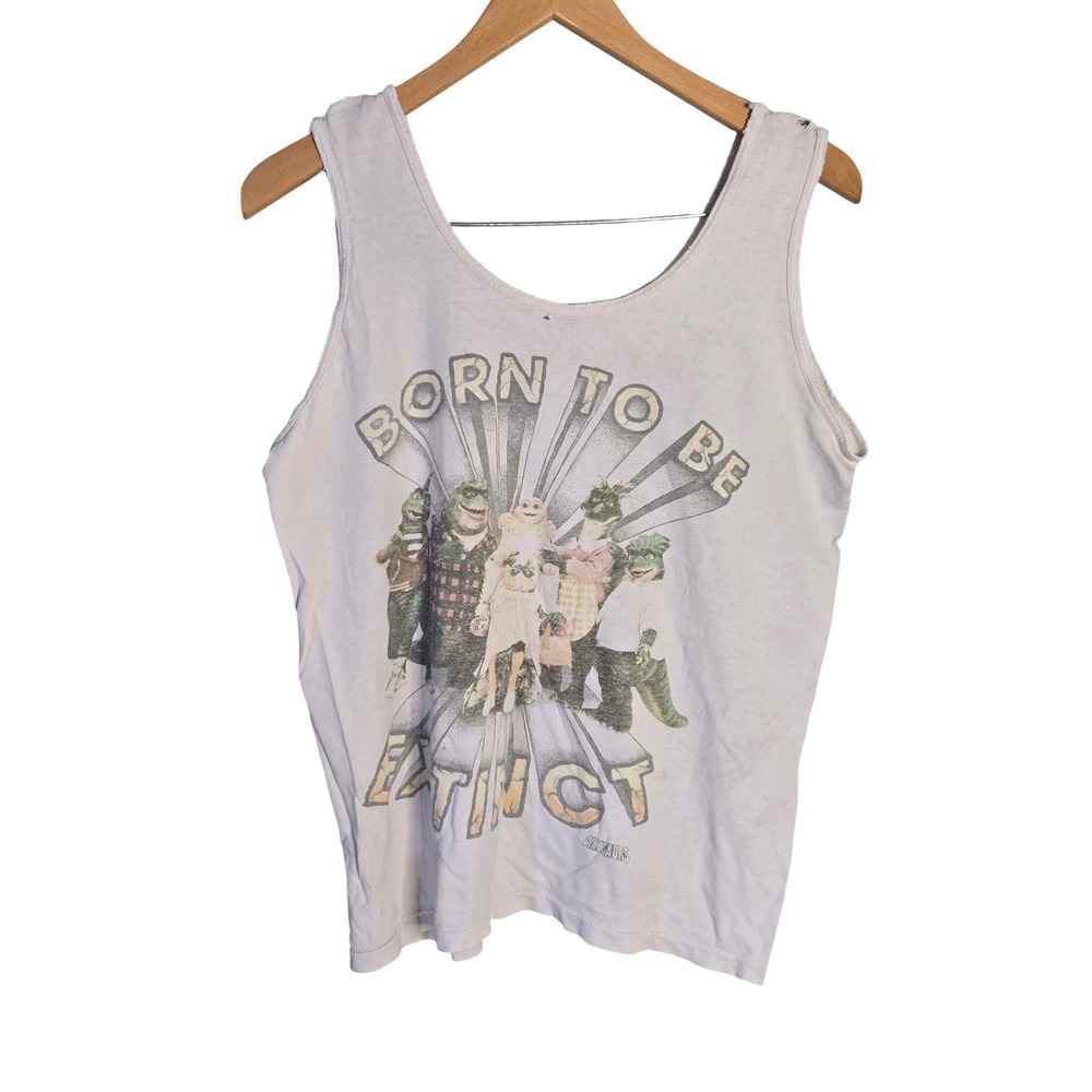 Vintage Disney Dinosaurs Born To Be Extinct Tank Top  Large USA Made